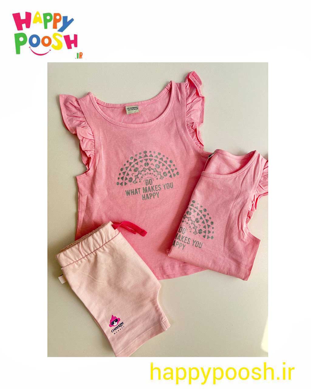 تیشرت صورتی lc