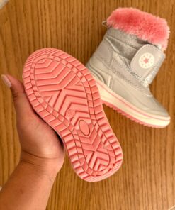 Alternative view of نیم بوت نقره ای صورتی یک چسب