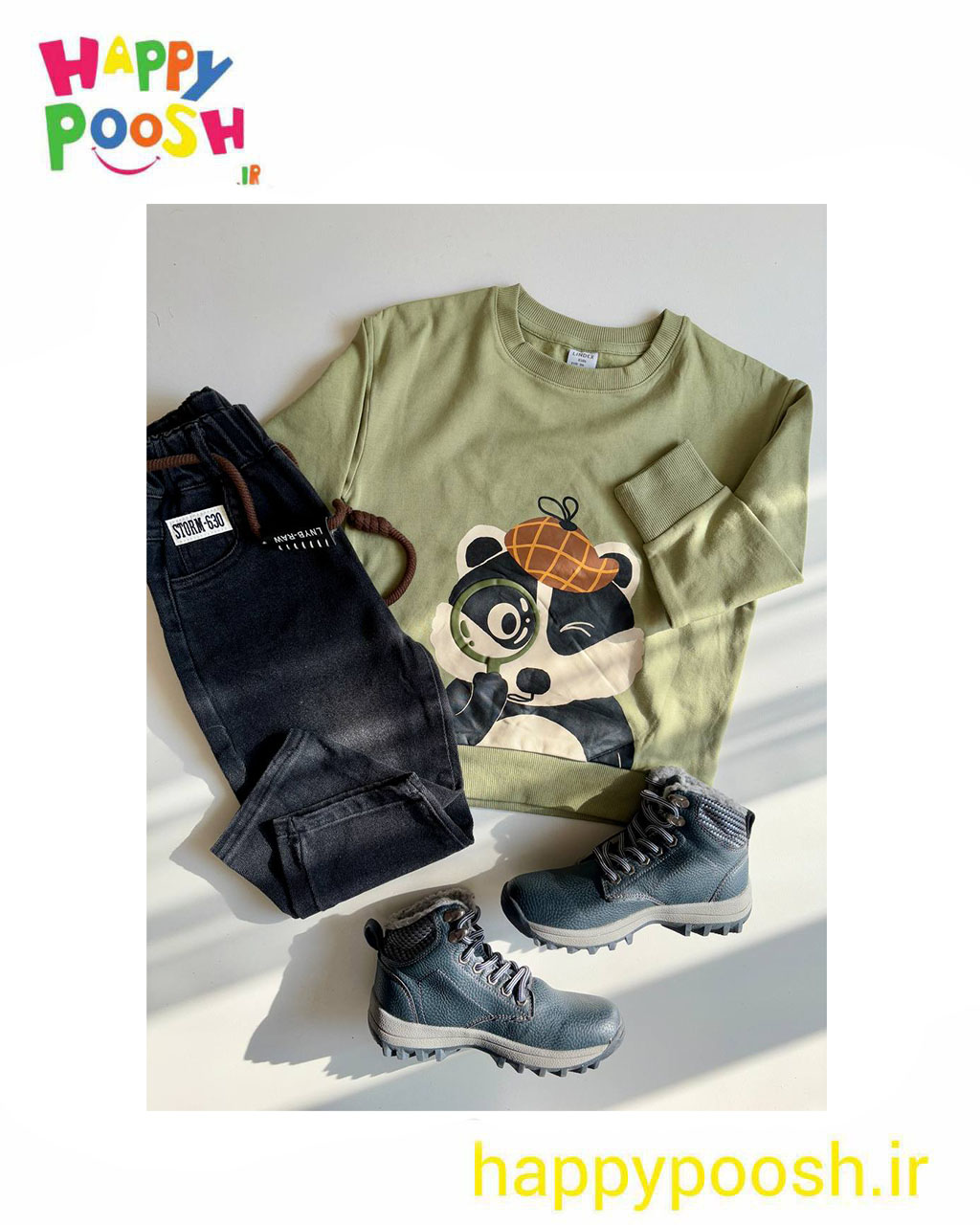 بلوز دورس پسرانه برند lindex رنگ سبز