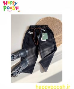 شلوار جین مام استایل اسپرت زغالی