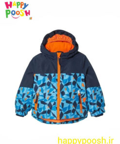 کاپشن اسکی پسرانه لوپیلو آبی و نارنجی خطی