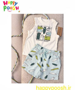 تاپ و شلوارک پسرانه موج سوار