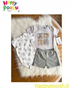 سه تیکه پسرانه تیشرت شلوارک بادی کوالا