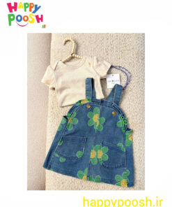دو تیکه دخترانه بیلر و بادی جین طرح گل