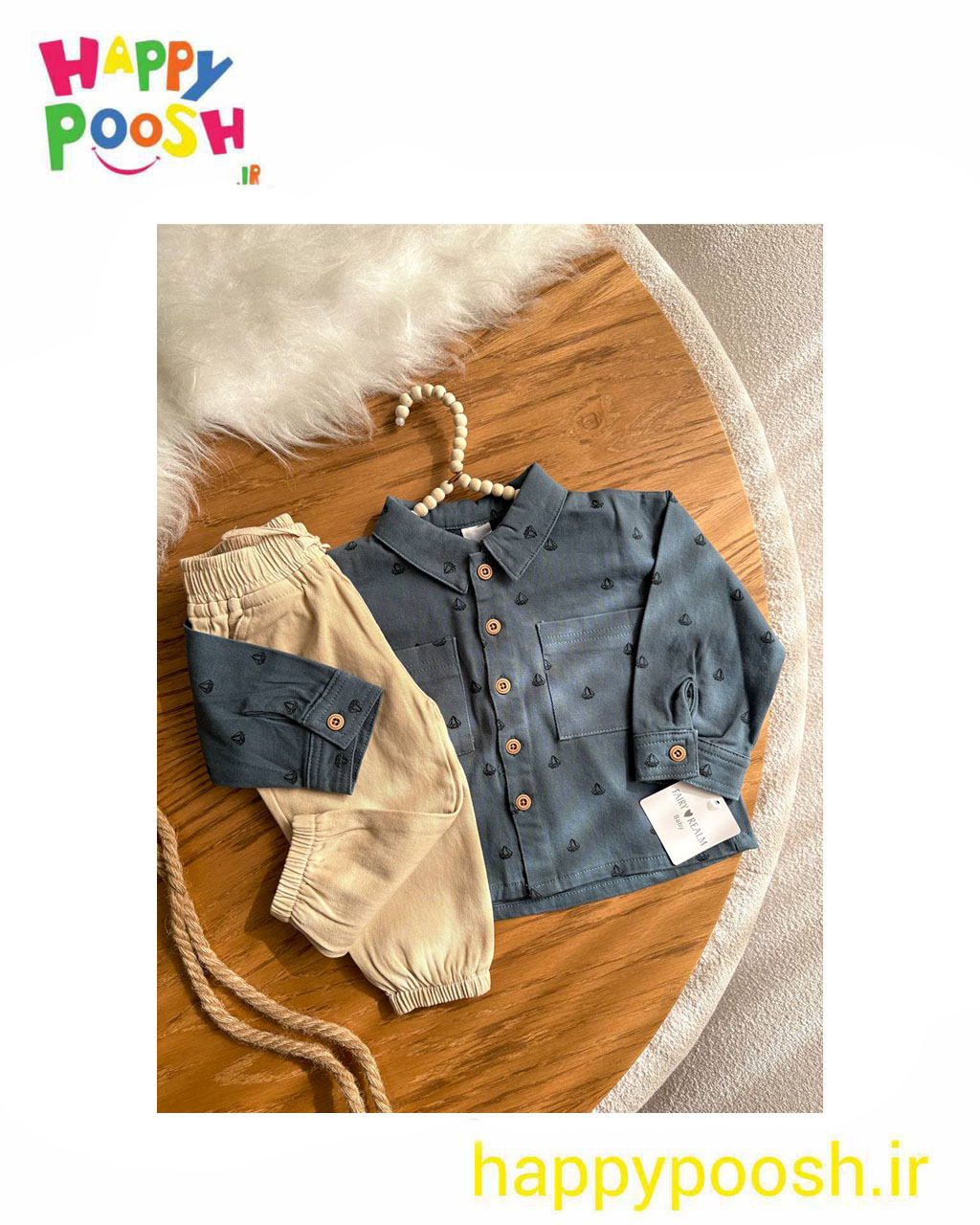 ست پیراهن شلوار پسرانه کتان طرح قایق