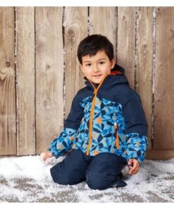 Alternative view of کاپشن اسکی پسرانه لوپیلو آبی و نارنجی خطی