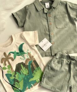 Alternative view of سه تیکه پسرانه دایناسور کرم و سدری