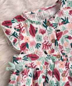 Alternative view of پیراهن دخترانه دکمه دار موسلین