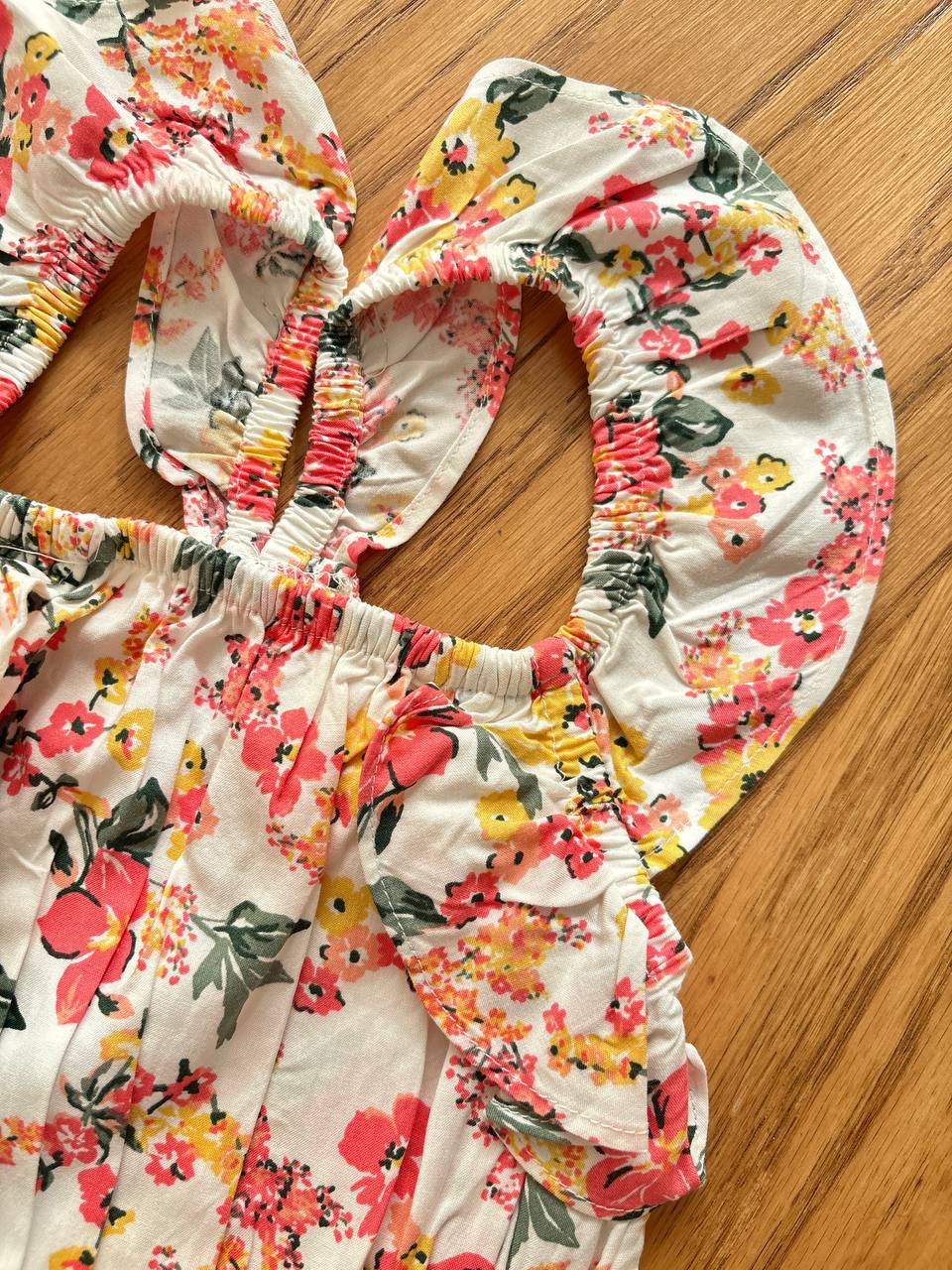 پیراهن دخترانه نخی گلدار Tao - Image 4